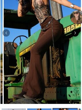 Brown High-Rise Flared Pants - Women's Fiona Flare Willow Boutique